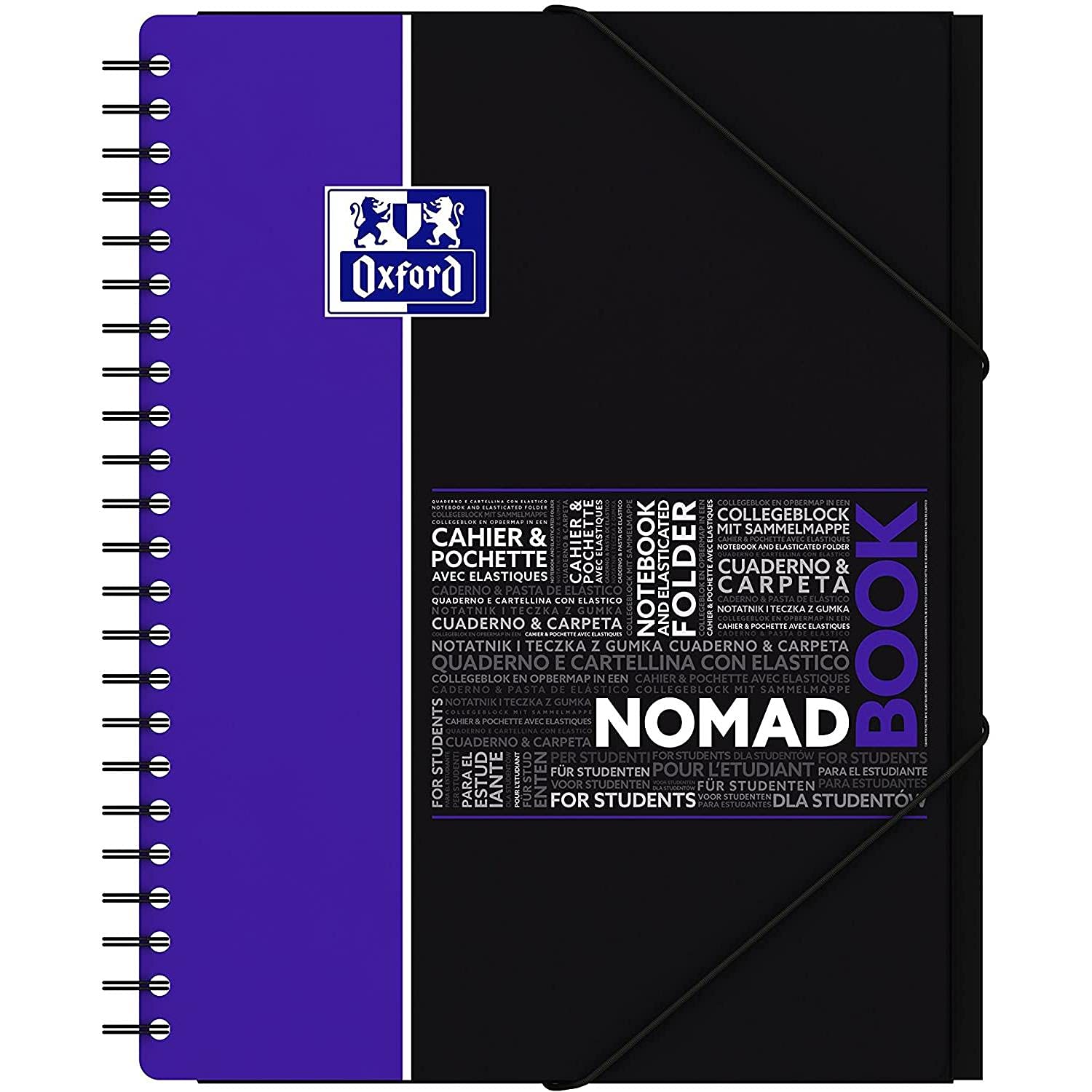 OXFORD Lote de 3 cuadernos Polypro Estudiante NomadBook A4+ 160 páginas, 90 g, rayado, color aleatorio