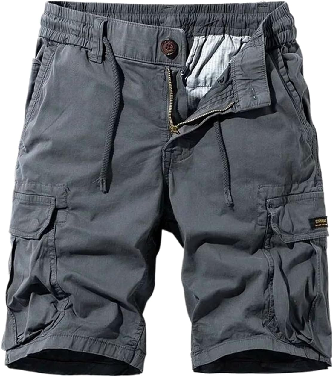 Summer Men Multi Pocket Cargo Shorts Mens Cotton Casual Jogger Beach Shorts