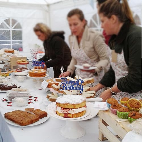 Miniatura 45 de Gyufise 1 decoración para tarta de cumpleaños número 21 con purpurina para tarta de cumpleaños, saludos a 21 años, veintiuno, fabulosa decoración