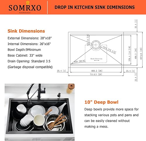 Miniatura 9 de Lavaplatos de cocina de montaje empotrado con base de trabajo