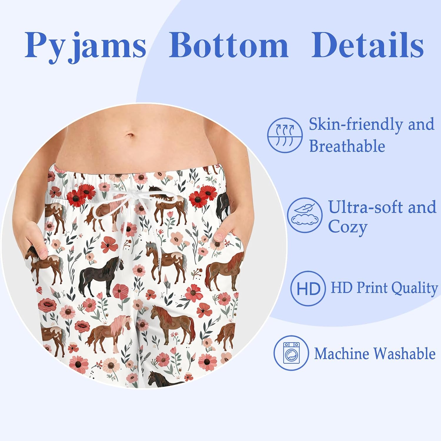 KOYI Unisex Pajama Pants, Funny Animal Print Lounge Pants, Cozy Sleepwear for Men Women, Novelty Pajama Bottoms