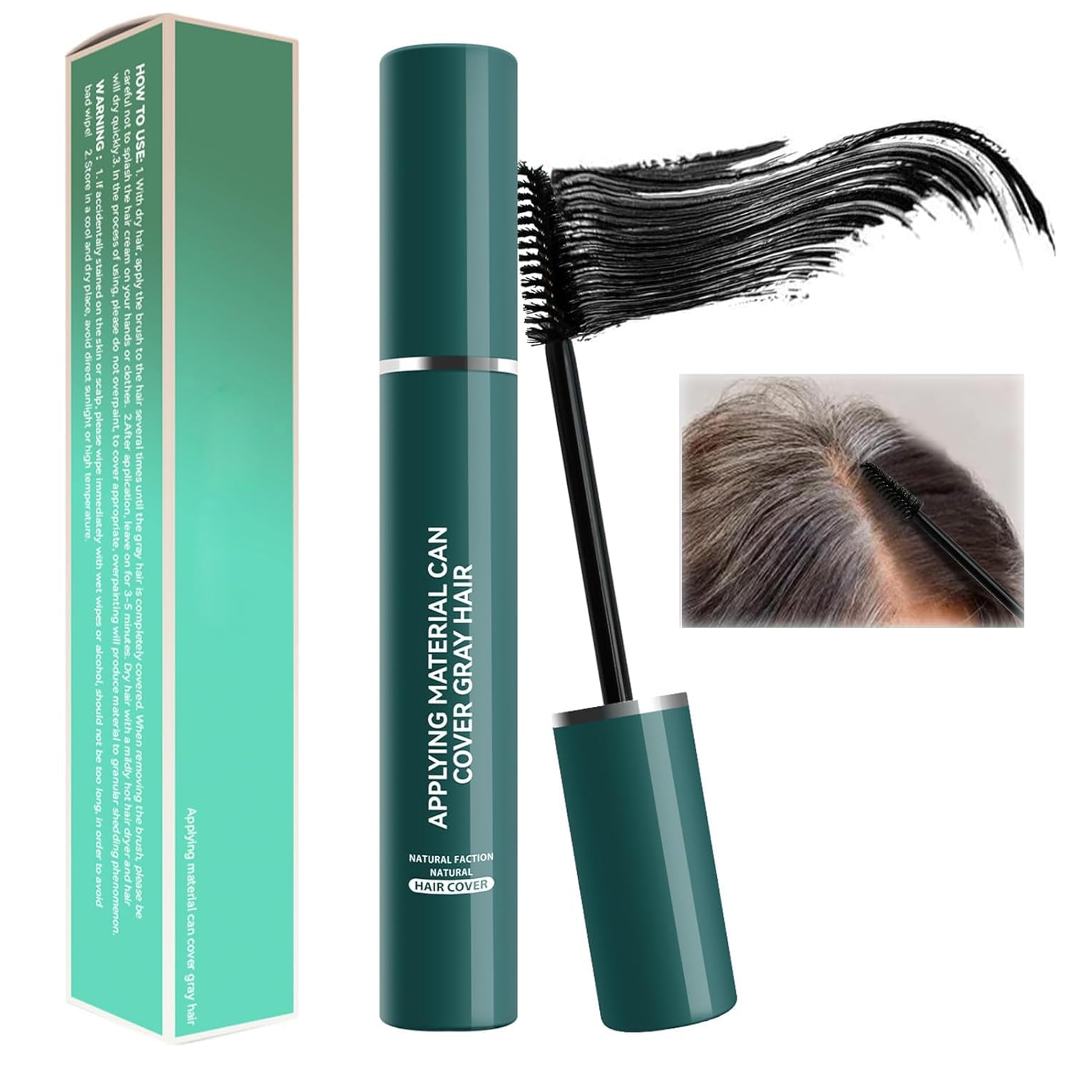 AzoneeOne Day Hair Dyeing Cream, Plant Hair Dye Essence, Fruit Essence Hair Dyeing Comb, Hair Dye for Gray Hair Coverage, Dyeing Cream For Men and Women All Hair Types - Black