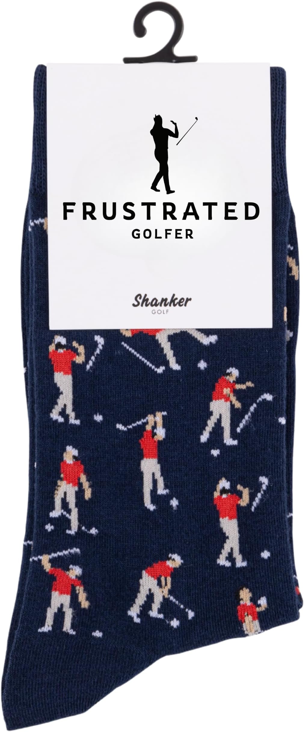 Shanker Golf Socks - Funny Angry Golfer Socks - Funny Golf Gift for Men - 1 Pair per Pack - Size 10-13