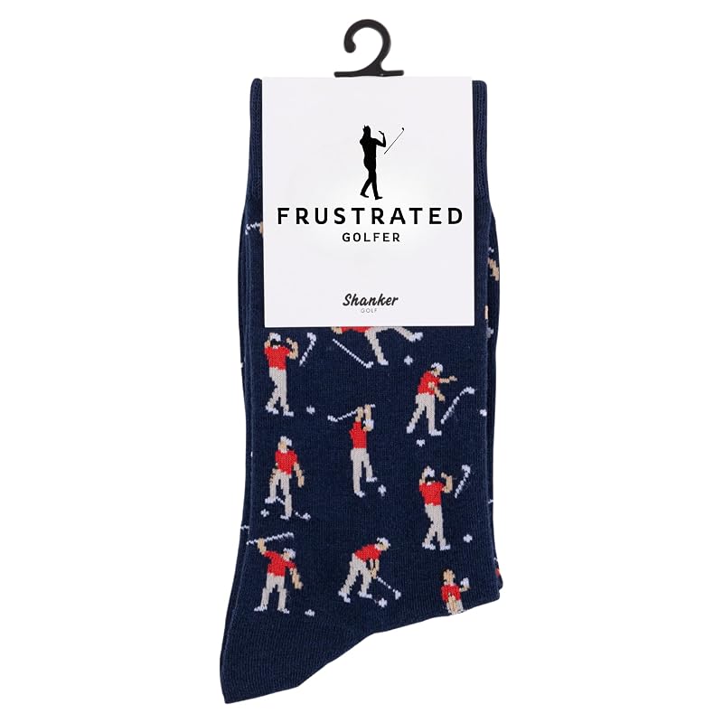Shanker Golf Socks - Funny Angry Golfer Socks - Funny Golf Gift for Men