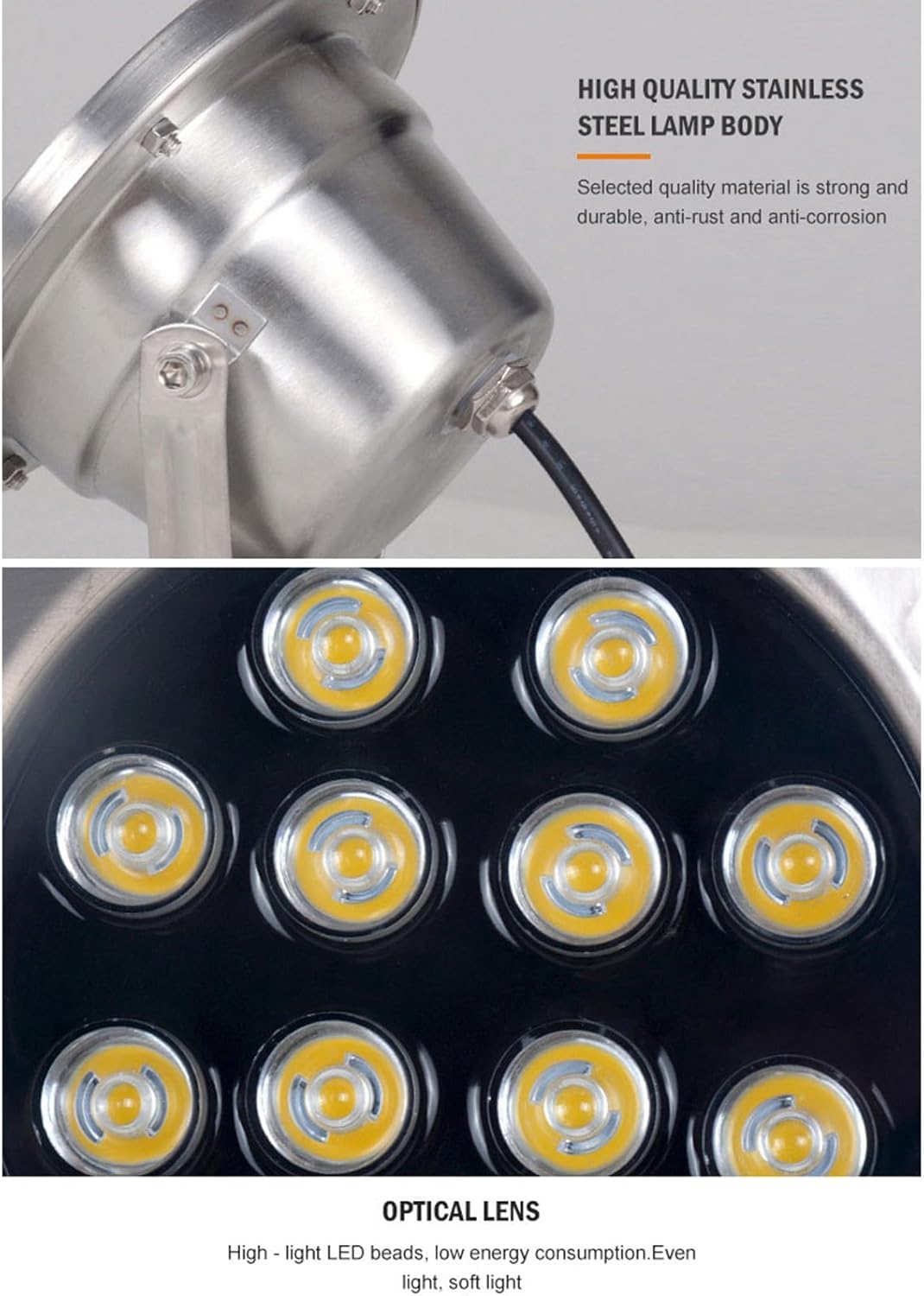 Low Voltage Pond Lights, 12v Underwater Led Lights IP68 Waterproof for Landscape Lighting (Color : Green, Size : 15w)