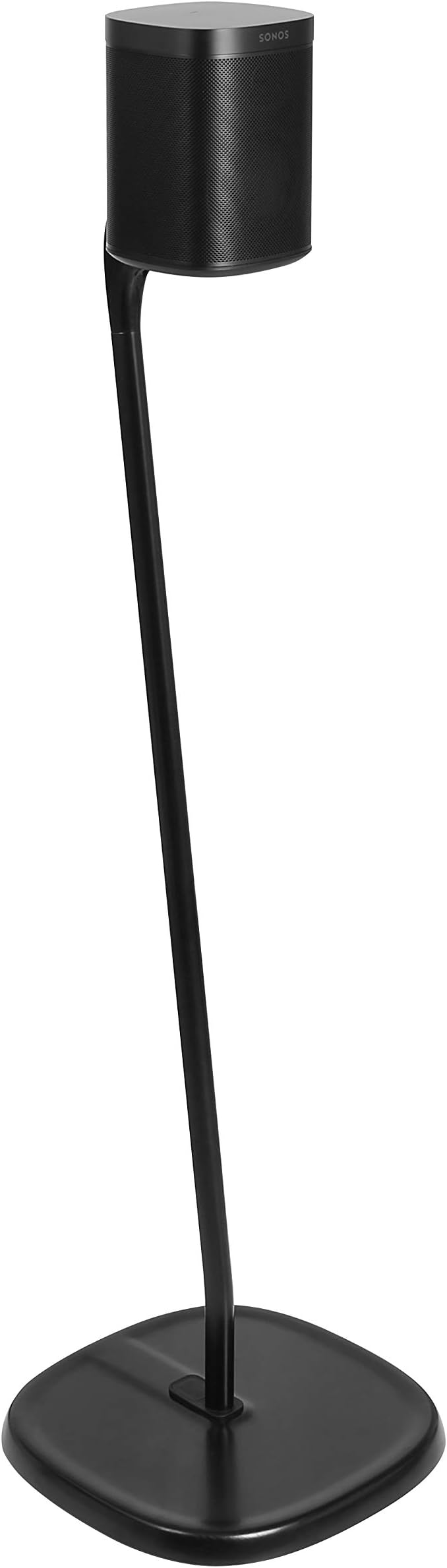 GT STUDIO SONOS Speaker Stands for SONOS One, One SL, Play:1, Play:3, Premium Design Improves Surround Sound, Complete Cord Concealment, Heavy Base - (Single, Black)