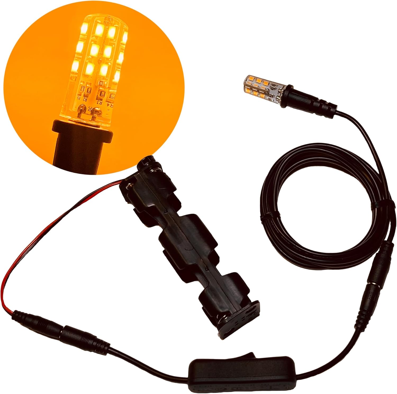 Lantern Flame Bulb Kit 1900 Kelvin Amber Orange Stage Themed Entertainment Escape Rooms 100 Lumens 12 Volts DC Battery Operated