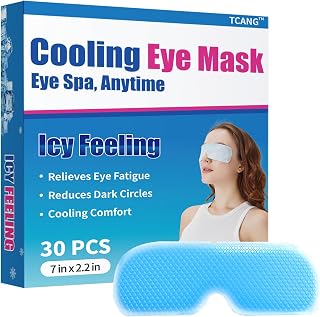 Disposable Instant Cooling Gel Eye Masks, Soothing Relief for Tired Eyes & Cooling Sensation, Eye Patches for Puffy Eyes