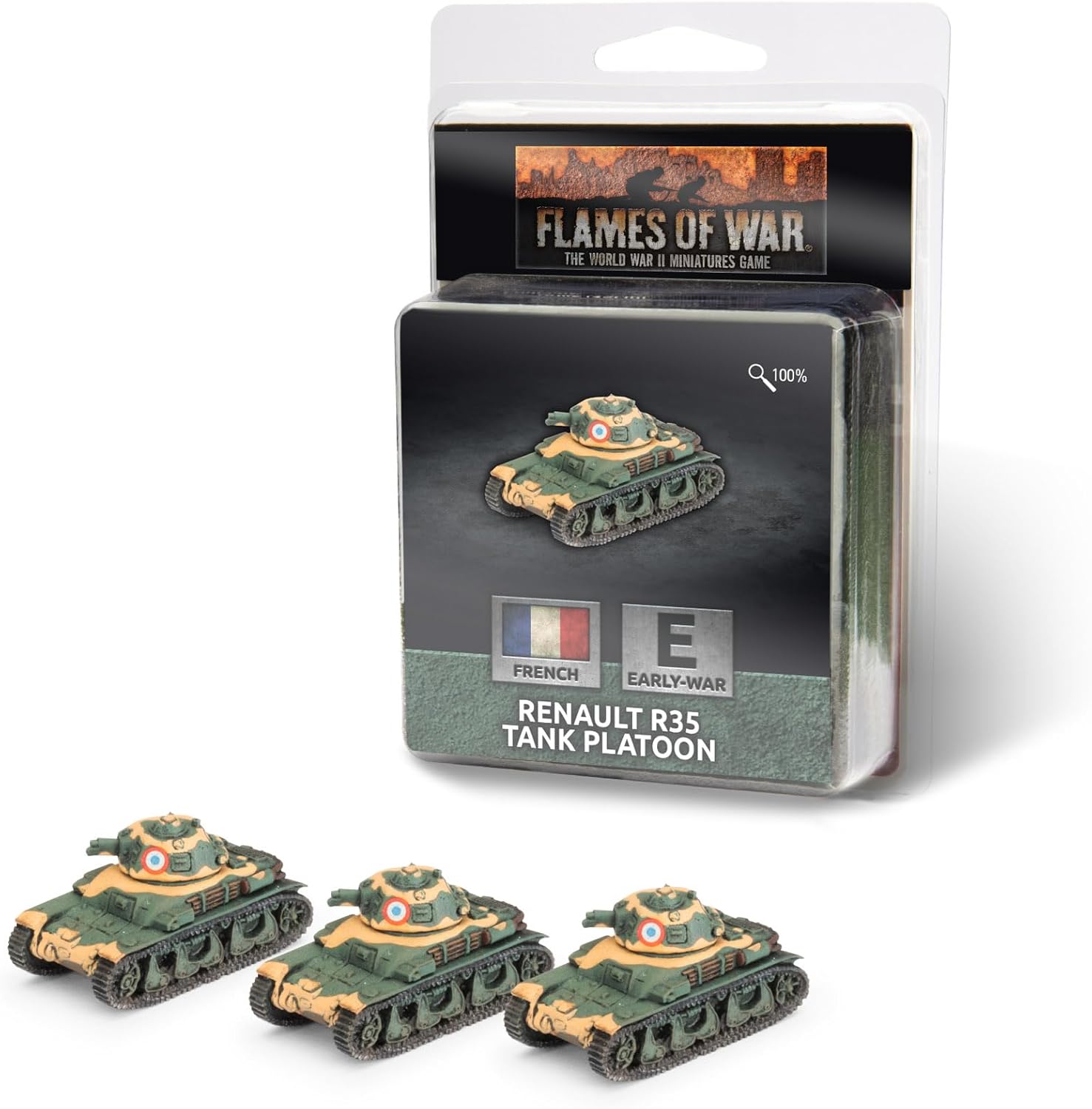 Flames of War: FR031 Renault R-35 Tank Platoon (x3)