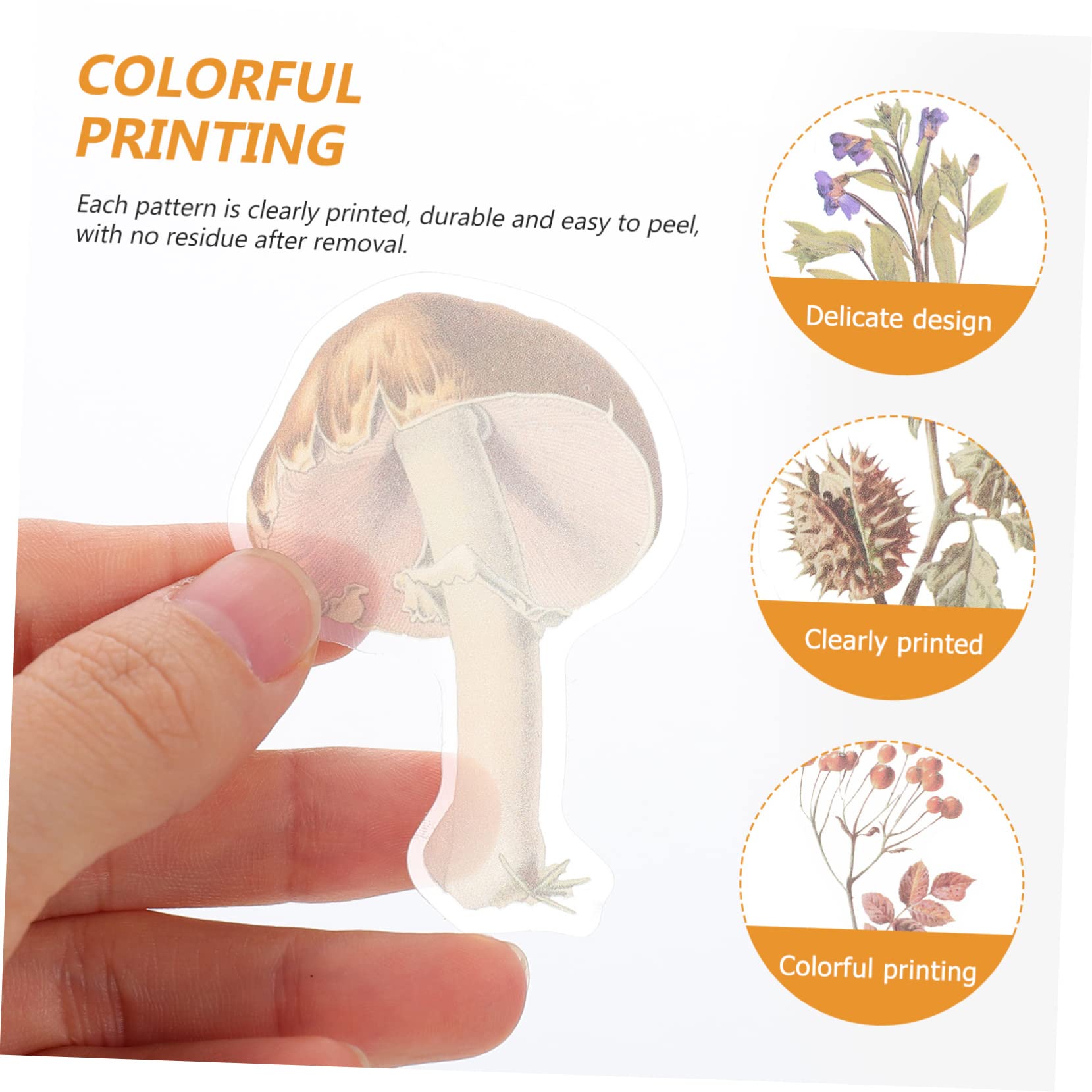 EXCEART 600piezas Stickers De Plantas y Flores Impermeables Para Scrapbooking Pegatinas Retro Decoración Para Diarios y Manualidades