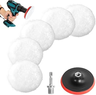 AiQInu 7 Pezzi Kit Lucidatura Auto,125 mm Tamponi Per Lucidatura,Tamponi Lucidatura...
