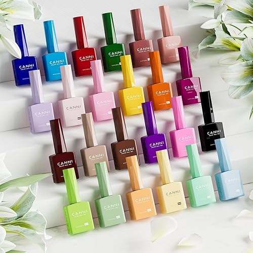 Miniatura 6 de CANNI CC1 - Juego de 30 unidades de esmalte de uñas en gel sin hema, 9ML, kit de esmalte de uñas en gel de color negro, rosa, nude, rojo, azul,