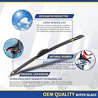 Vista 4 de Juego de 3 limpiaparabrisas de repuesto para Acura MDX 2014, 2015, 2016, 2017, 2018, 2019, 2020, juego de 3 limpiaparabrisas de 26 + 20 + 14