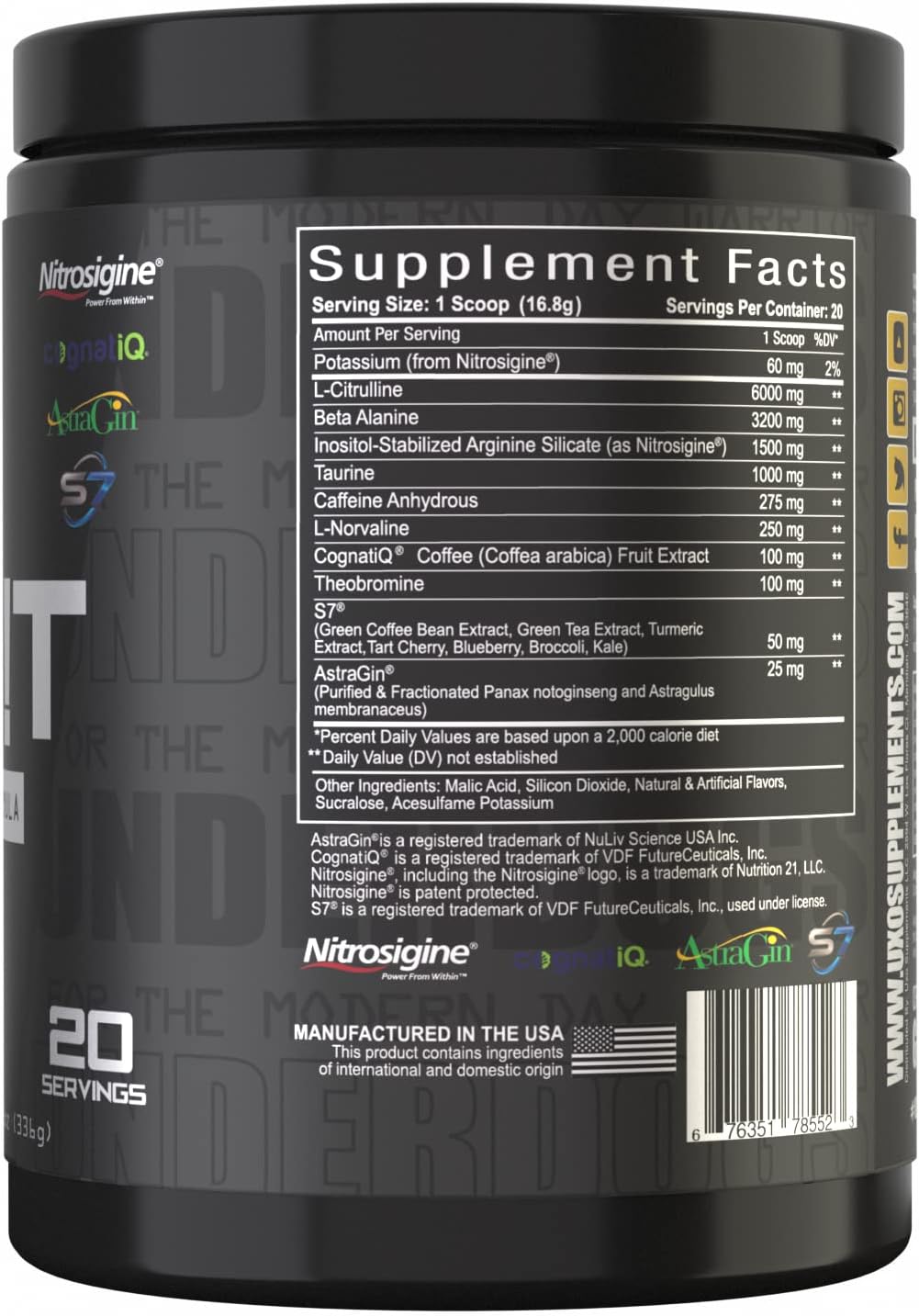 UXO PRE-Workout Nitric Oxide Booster. Increases Energy, Increases Blood Flow, Improves Endurance, Sharpens Mental Focus and Reduces Fatigue Allowing You to Send IT Every time (Blue Hawaiian)