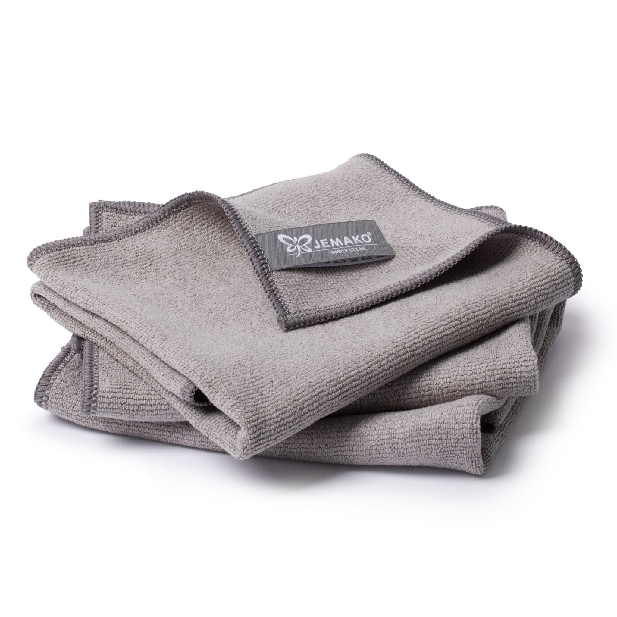 Jemako Profituch Plus S, 3er Pack, Mikrofaser Reinigungstücher, Polyester-Mischung, 45x40 cm, Rechteckig, Waffelmuster, für Haushalt, Fenster & Auto (Grau)