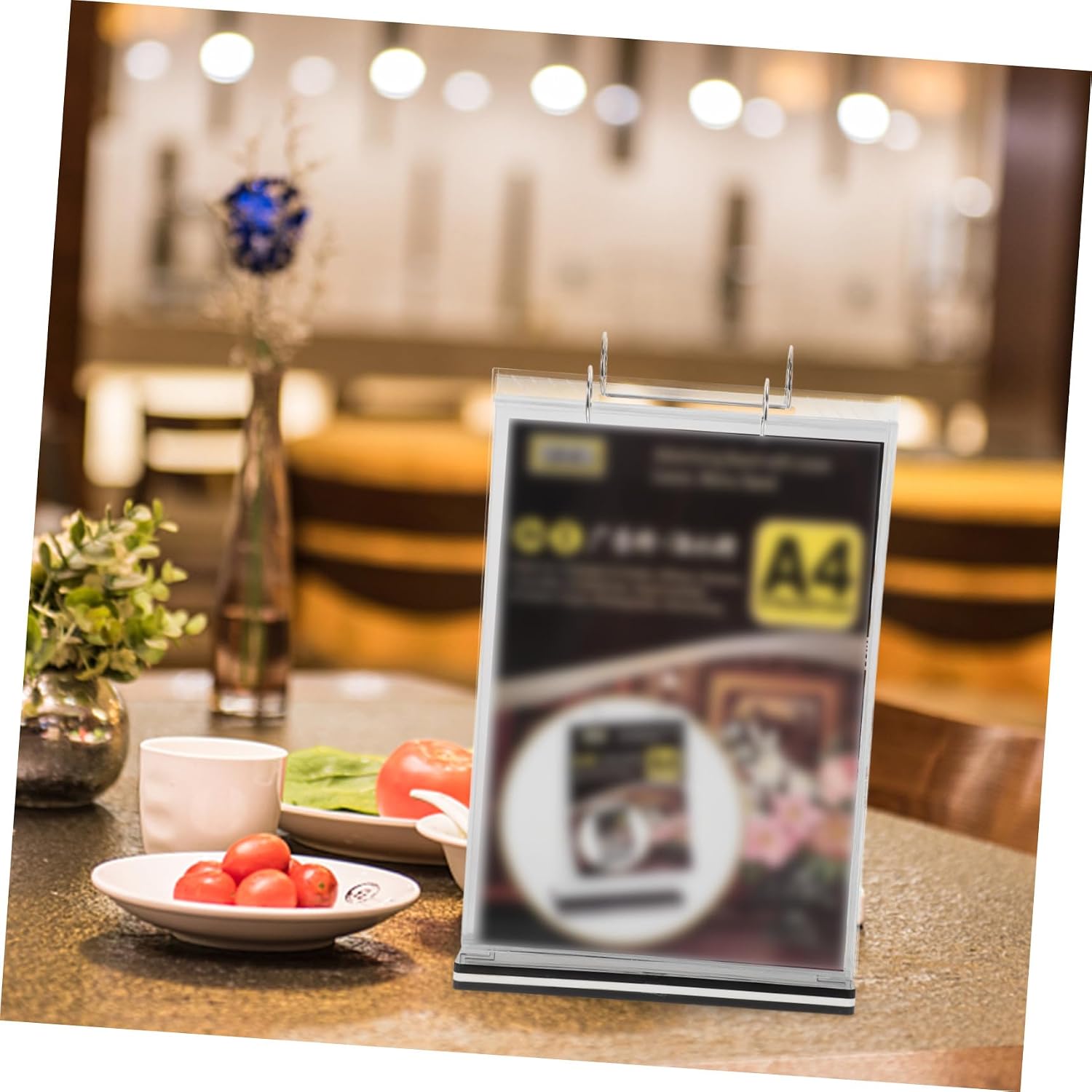 GLEAVI Restaurant Table Menu Stand Multifunctional Desk Organizer for Bars Cafes and Dining Spaces Easy Installation Sleek Display Holder for and