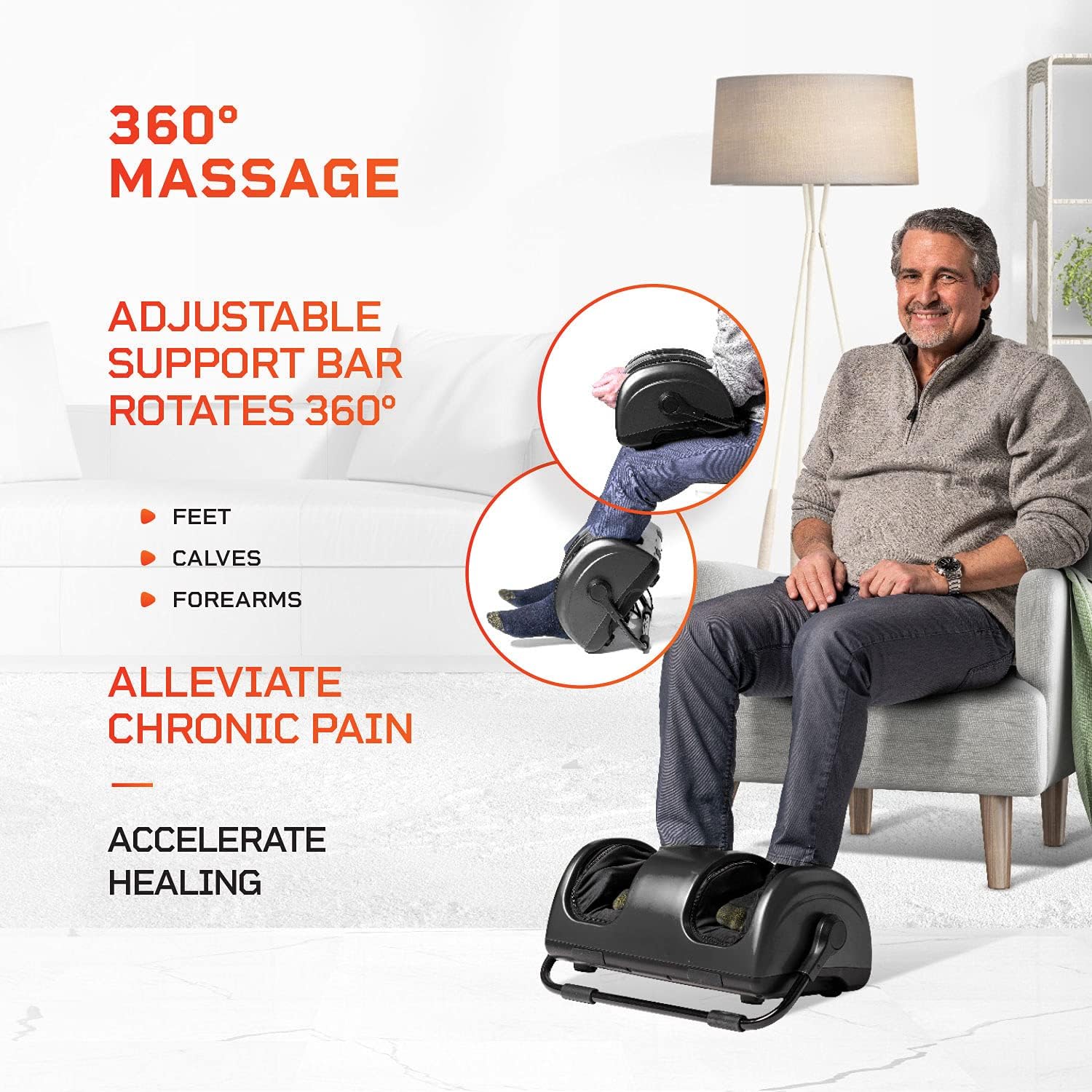 LifePro Calf and Foot Massager for Plantar Fasciitis with Heat - Shiatsu Foot Massager Machine for Circulation & Neuropathy - Electric Foot Massagers for Convenient Foot Massage Pain Relief (Black) : Health & Household