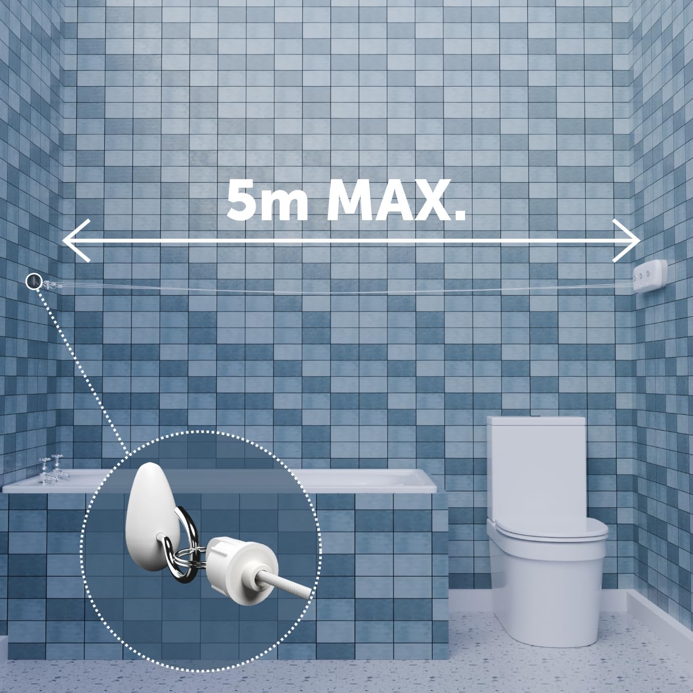 M67642 104003 Wall Mounted Drying Rack, Acrylonitrile Butadiene Styrene, White