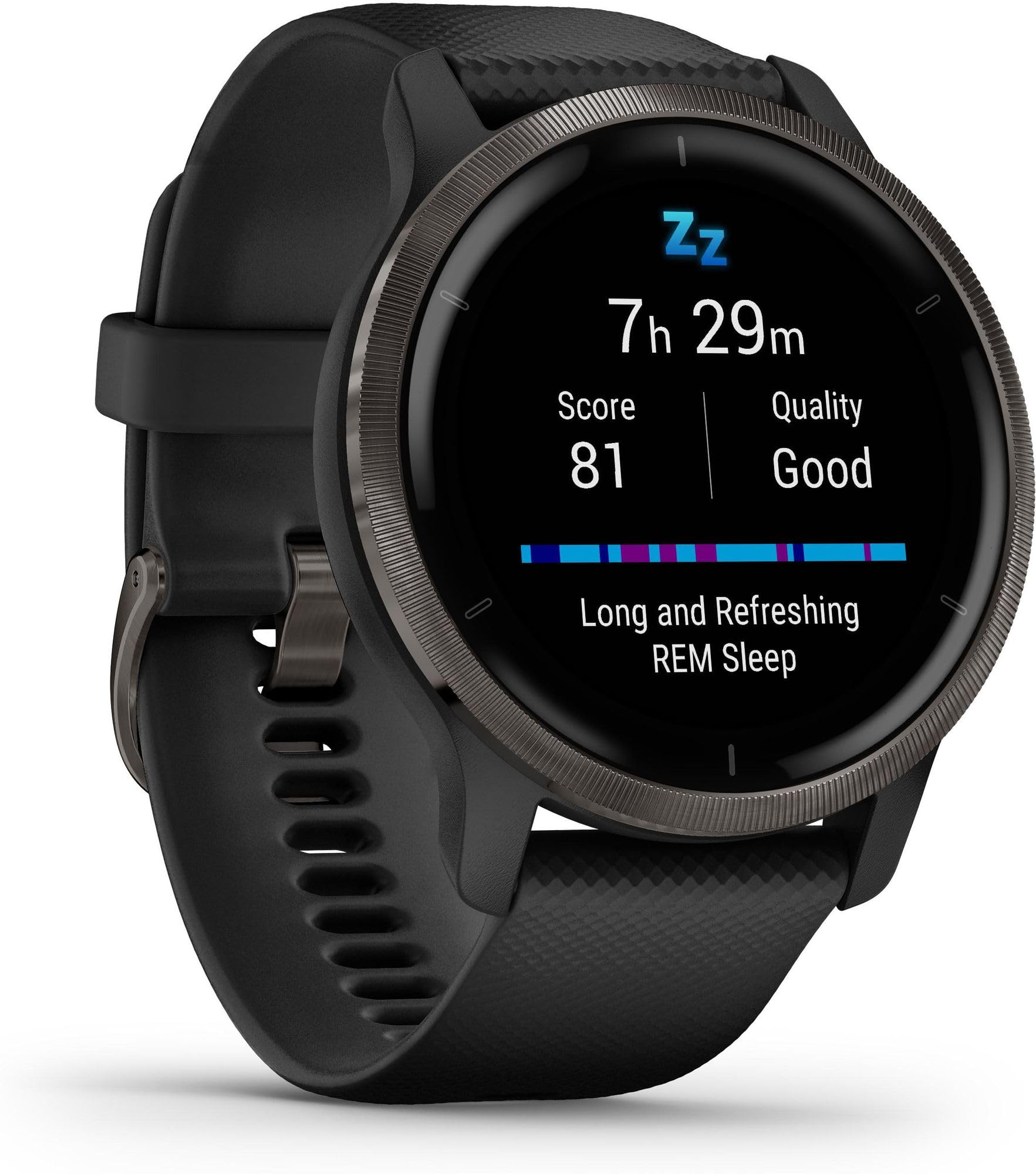 Garmin Venu 2 – GPS-Fitness-Smartwatch mit ultrascharfem 1,3“ AMOLED-Touchdisplay, umfassenden Fitness, über 25 vorinstallierte Sportarten, Music Pay
