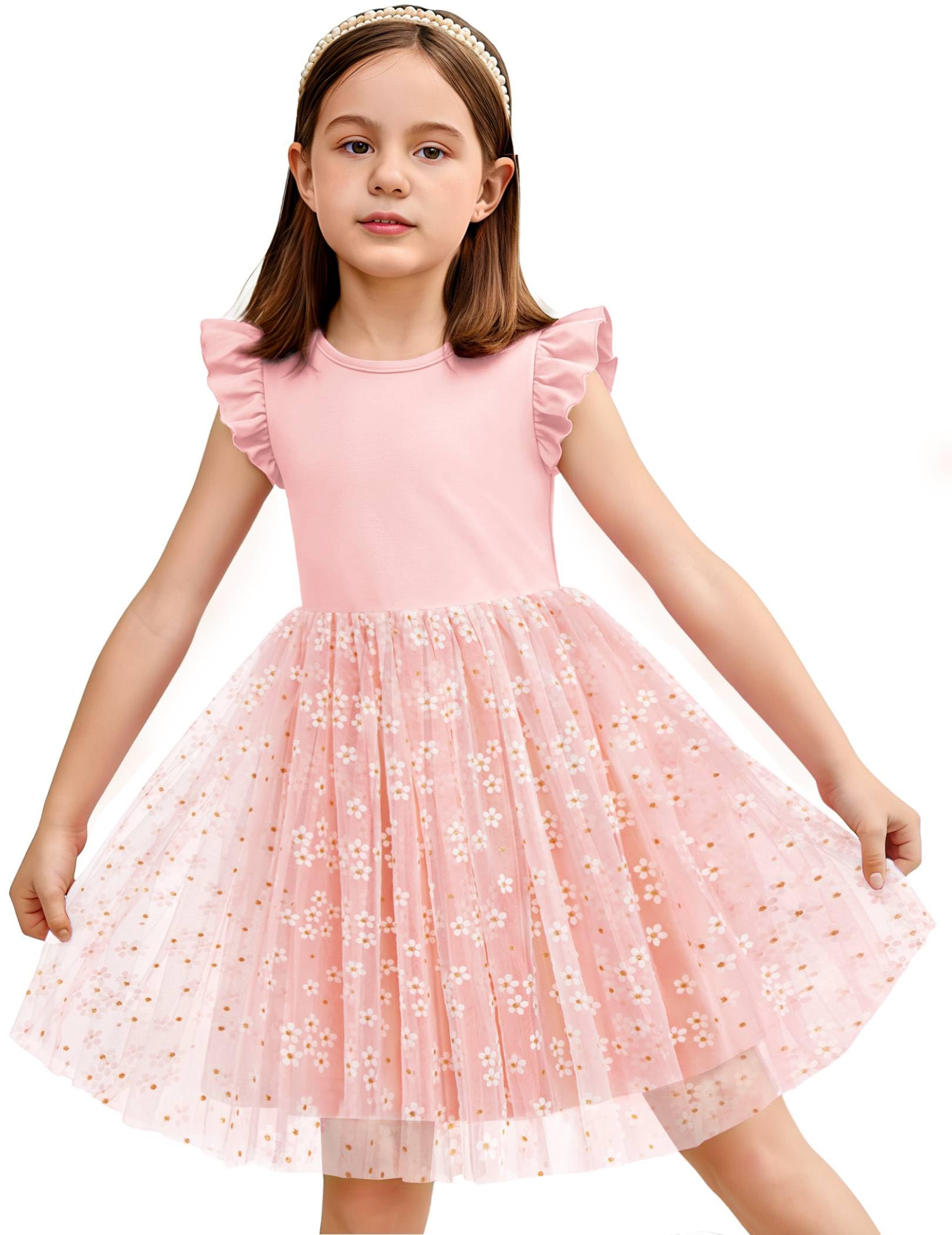 Arshiner Toddler Tutu Dress Girls Summer Dresses Ruffle Tulle Sundress