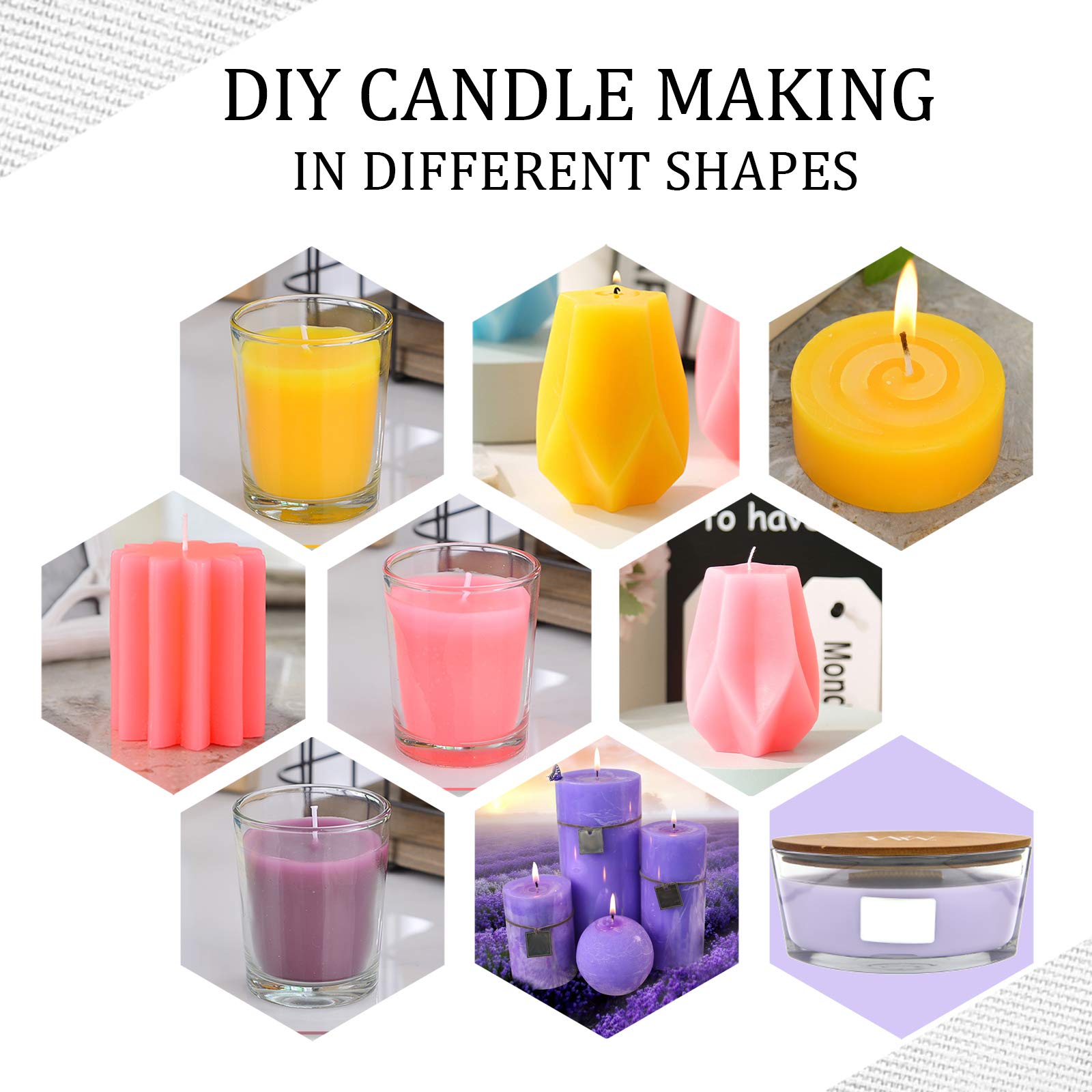 Colorante Per Candele 34 Colori - Fiocchi Per Cera Di Soia, Con Stoppini, Sicuro E Naturale - Foto 10