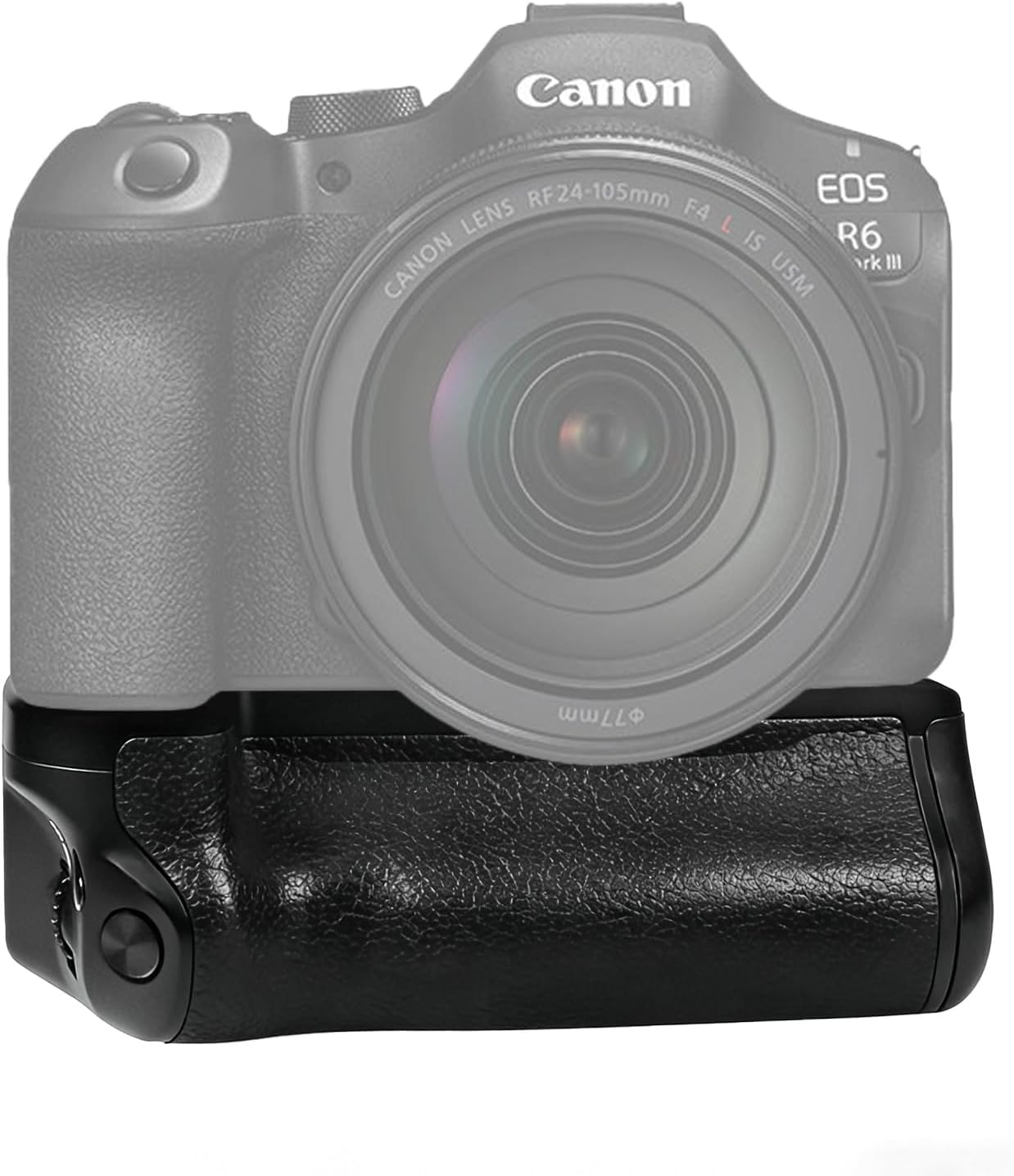 R5 Mark II Battery Grip replace BG-R20，Compatible with Canon EOS R6 Mark III /R6 Mark II /R5 Mark II Cameras, Can accommodate 2 LP-E6/N/NH Rechargeable Lithium-ion Batteries for Long-Term Shooting.