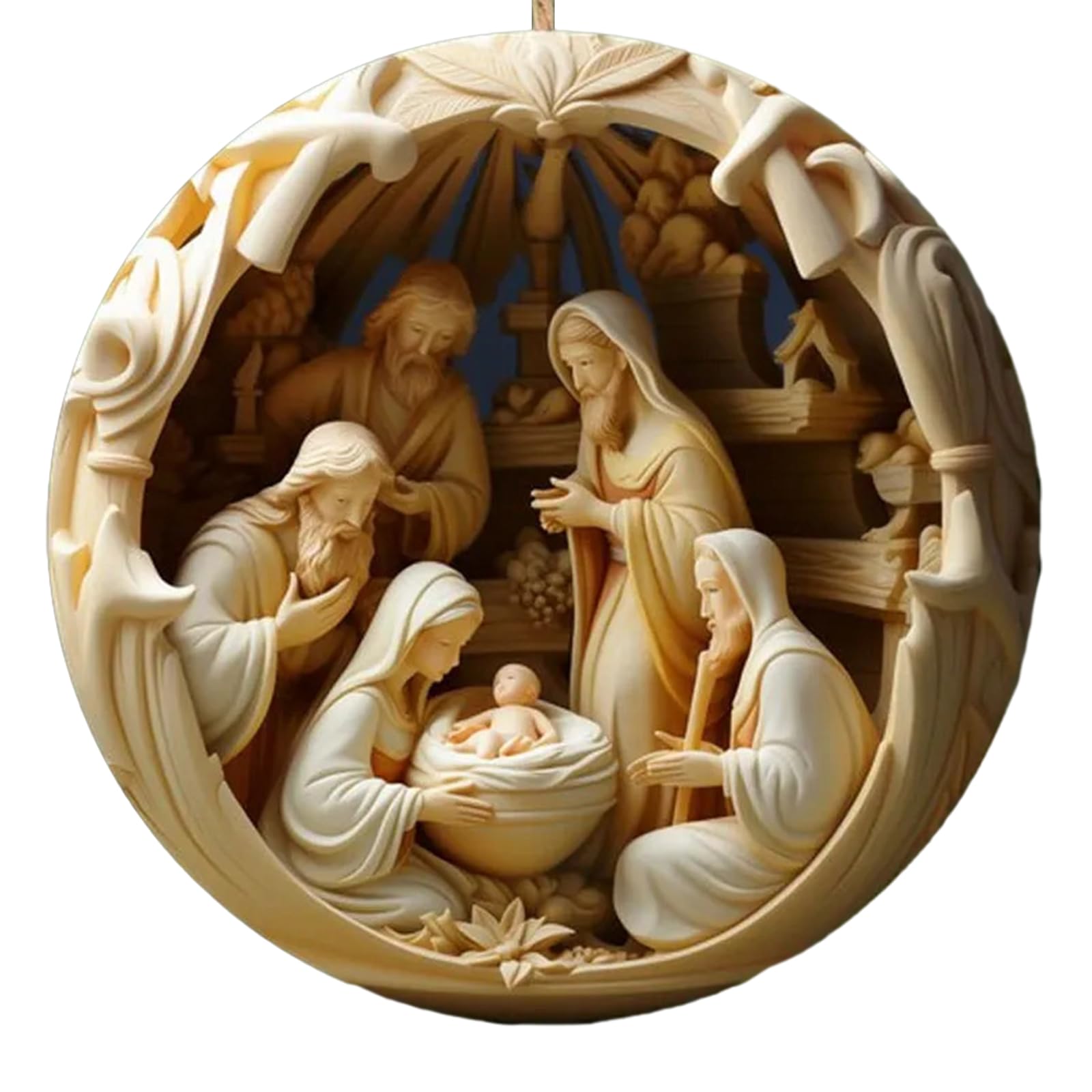 Yhplxyuus Christmas Decorations Ornament Festive Holiday Christmas Tree Hanging Pendant Nativity Scene Ornaments for Newborns Newborn Ornaments
