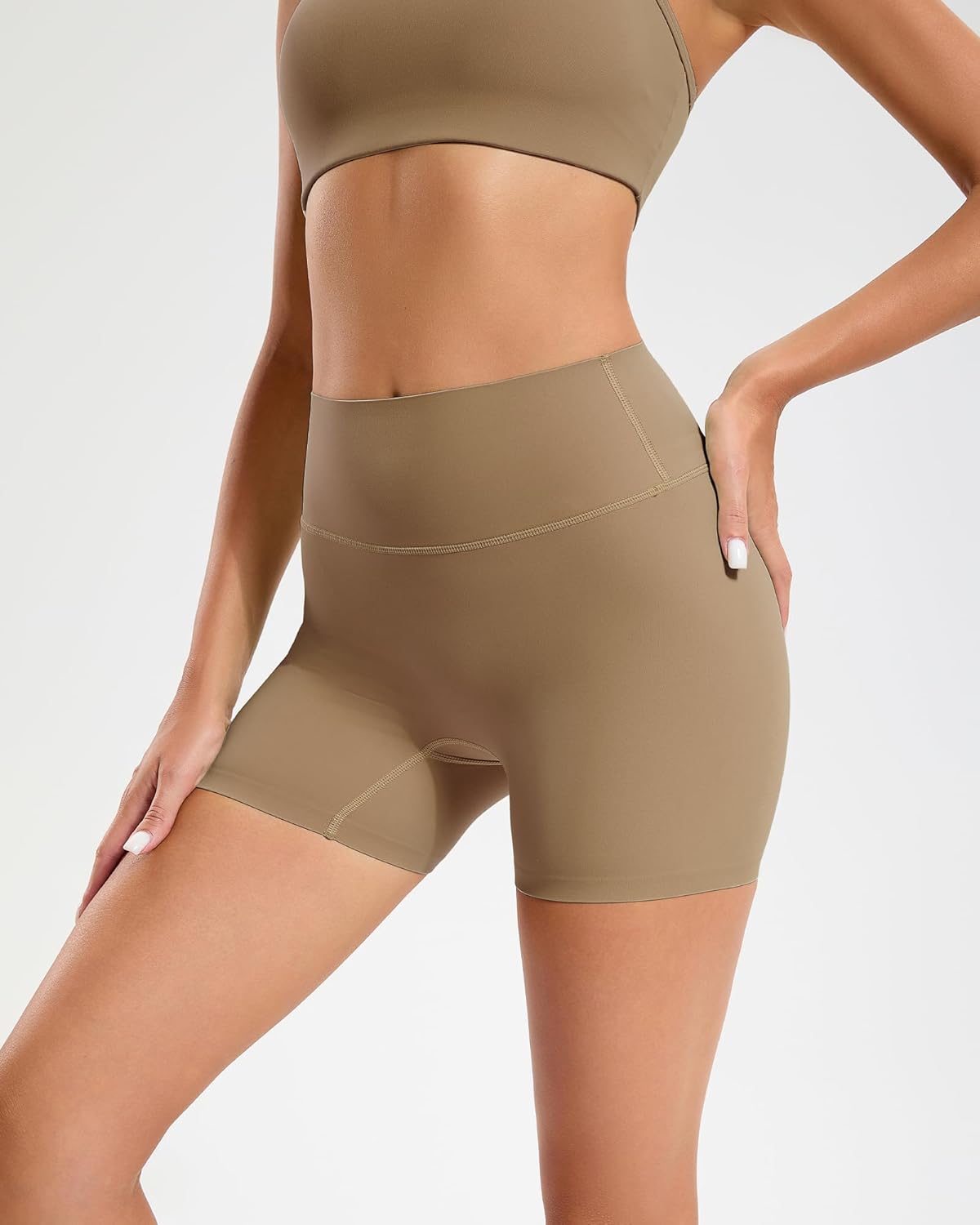 RIOJOY PURECOMFY Workout Shorts Women, High Waist Gym Shorts Women Biker Athletic Running Short for Womens