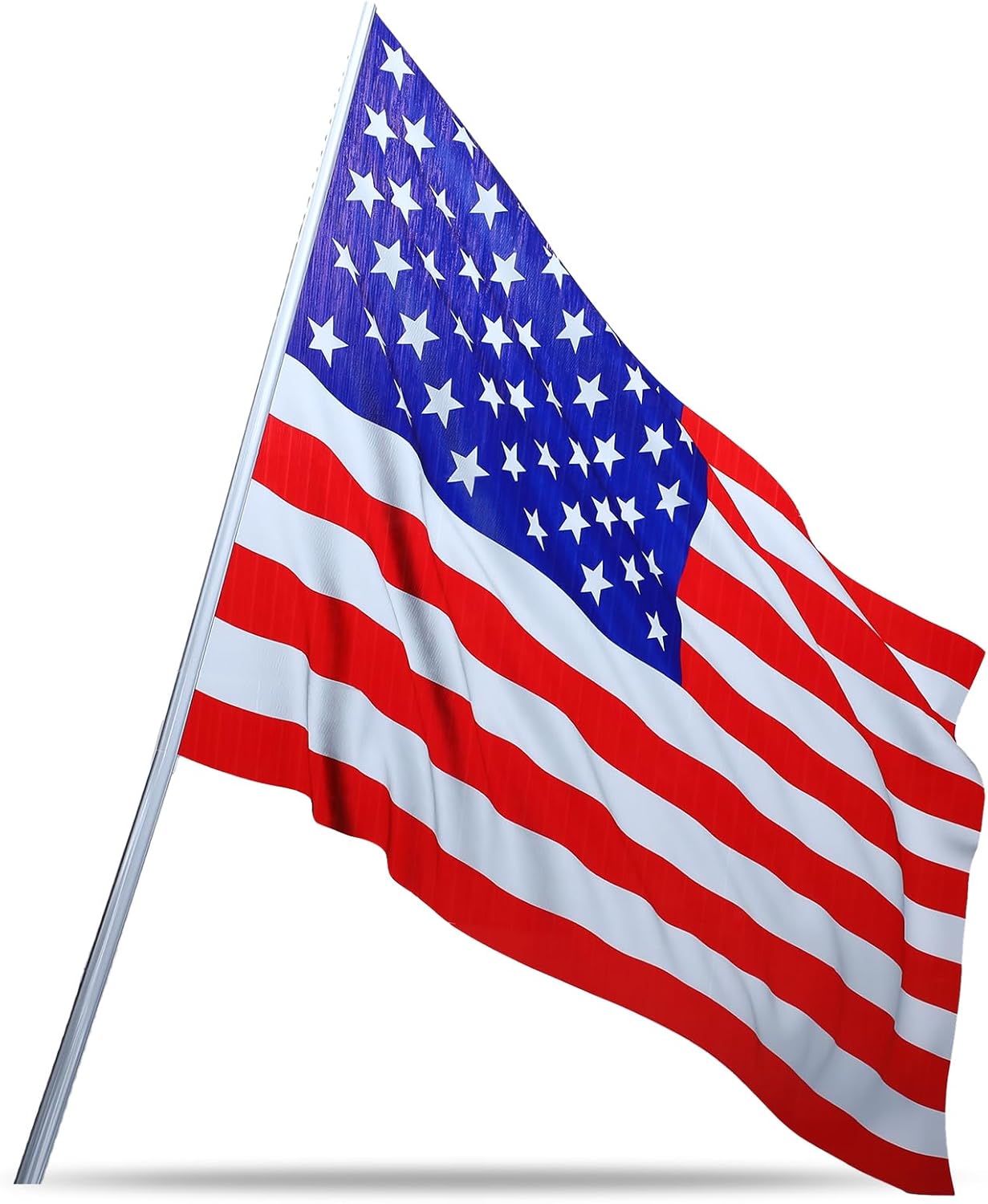 5Ft American US Flag Cardboard Stand Up Cutout Life Size USA 250th Photo Prop Patriotic Theme Veterans Day Memorial Day 4th of July Party Decoration Backdrop Stand-Up Cardboard