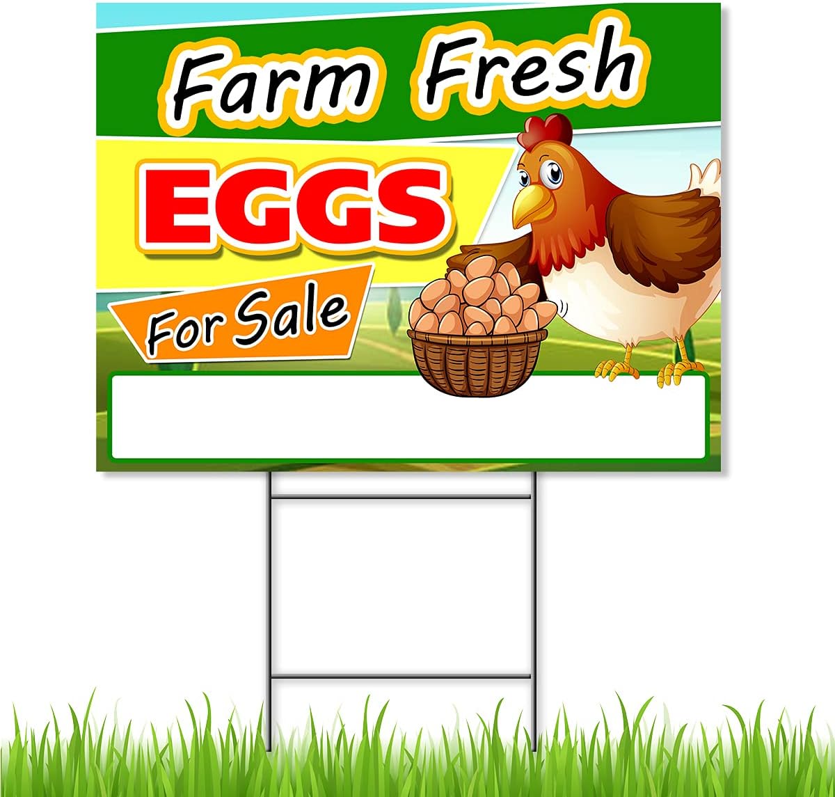 Fresh Eggs Sign Eggs For Sale Sign Double Sided 18x24