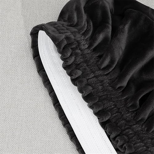 Miniatura 8 de Paquete de 2 fundas de terciopelo para sillas de comedor, lavables, extraíbles, de mediados de siglo, modernas, curvas, sin brazos, para decoración