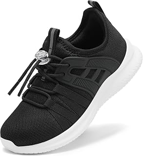 SANEARDE Kids Running Shoes Boys Girls Lightweight Breathable Sneakers