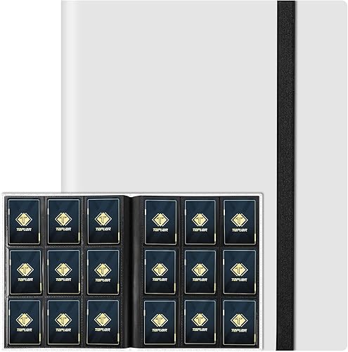 Carpeta de tarjetas de 9 bolsillos, álbum de tarjetas coleccionables con 360 bolsillos, carpeta de tarjetas de béisbol para tarjetas estándar,