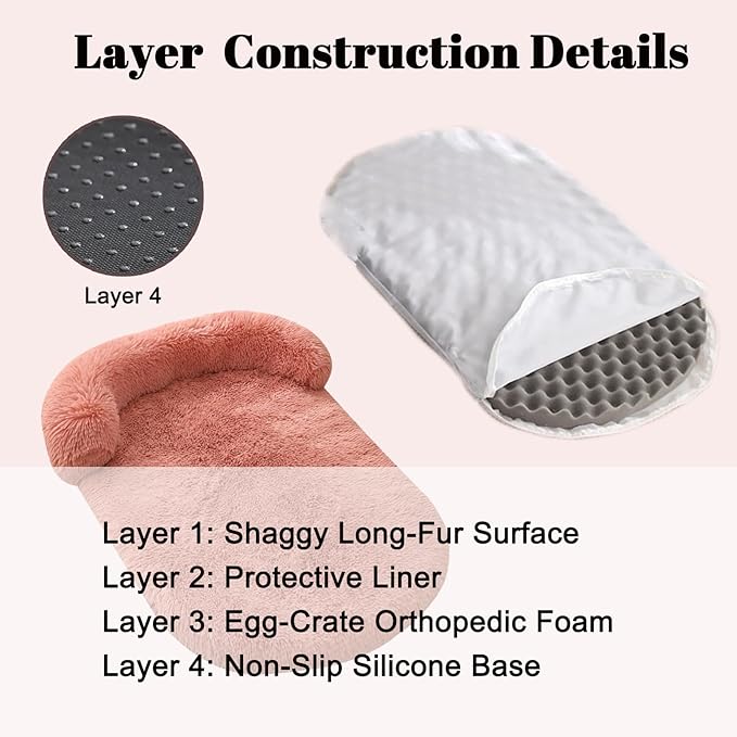 Cama para Perro Grande Oval Lavable Antiansiedad miniatura 4