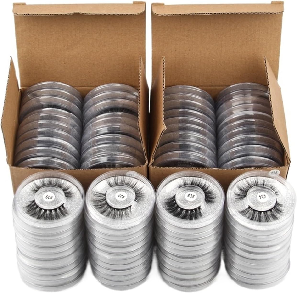 UAMOU ミンクまつげバルク 4/20/50/100 ペアつけまつげナチュラルロングまつげまつげボックス包装カスタムメイク Che