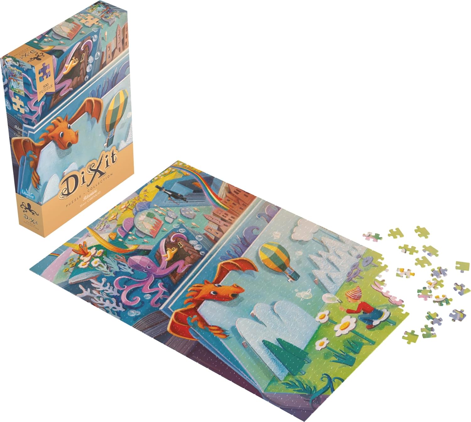 Libellud Dixit Adventure 500 Piece Jigsaw Puzzle - Fun Puzzle for Kids & Adults! Easy to Frame, Includes an Exclusive Dixit Card, Features Artwork from Marie Cardouat, Ages 6+, Made