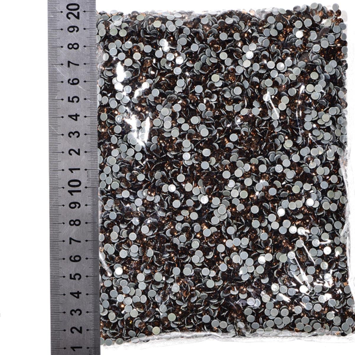 Hot Fix Rhinestone Hurtownia Plaster 14400 sztuk/worek na torby na ubrania akcesoria SS6 SS16 SS30 tkanina kryształowa odzież kamień wędzony topaz, SS20-14400 szt