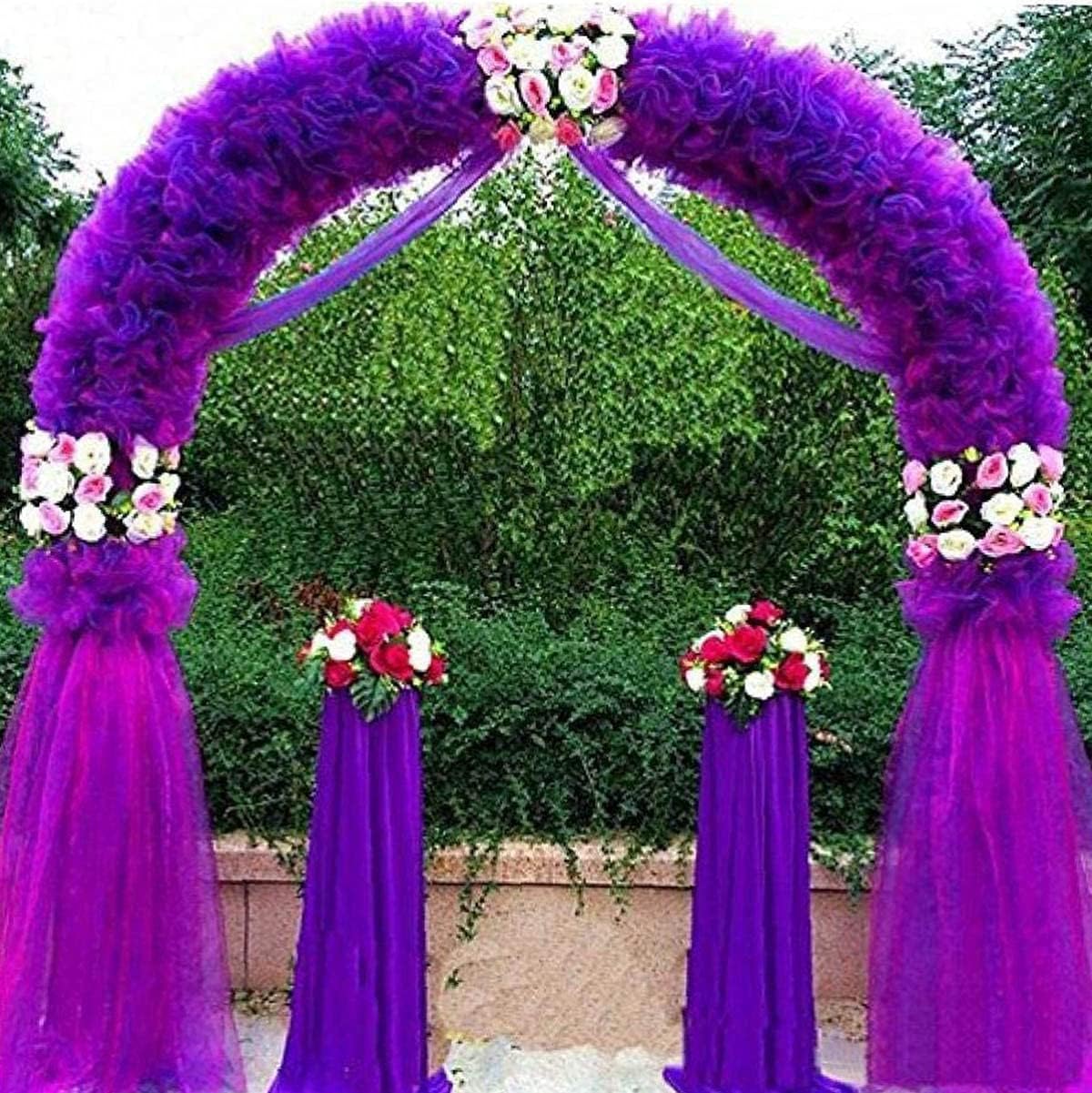 Metal Garden Arch Arbor Outdoor Metal Garden Arch Heavy Duty Wedding Arch Pergola Arbor, 7.9 Ft,Black-2.8x2.4M(110x94in),Black-2.8x2.4M(110x94in)