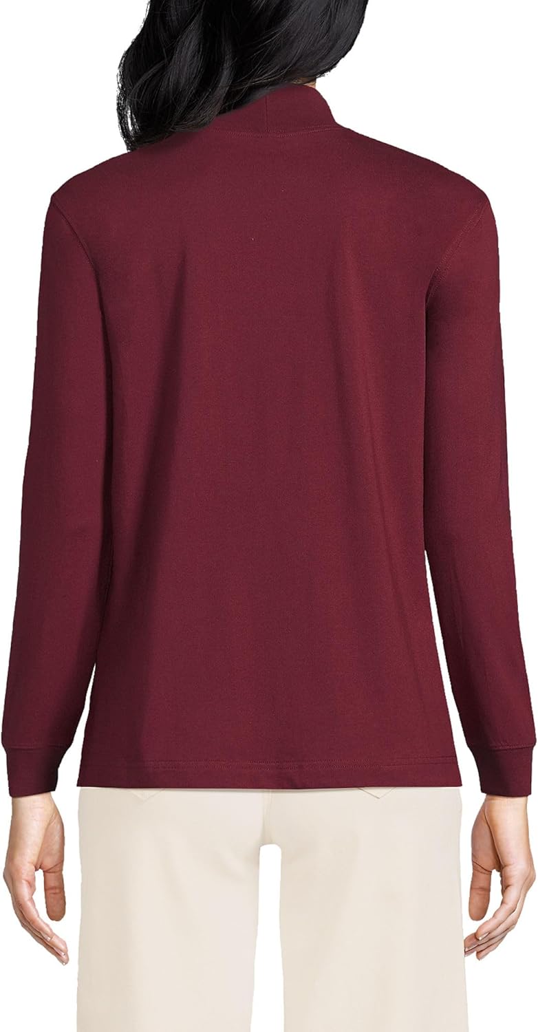 Lands' End Women's Plus Size Long Sleeve Super T Mock
