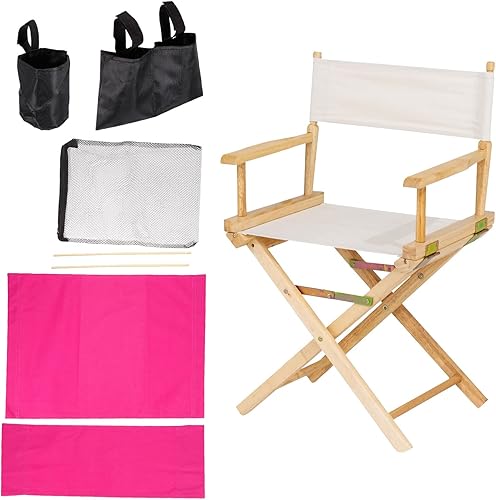 Miniatura 6 de PATIKIL Juego de accesorios para sillas de director, juego 5 en 1 para silla de maquillaje, kit de repuesto de lona y bolsas de almacenamiento