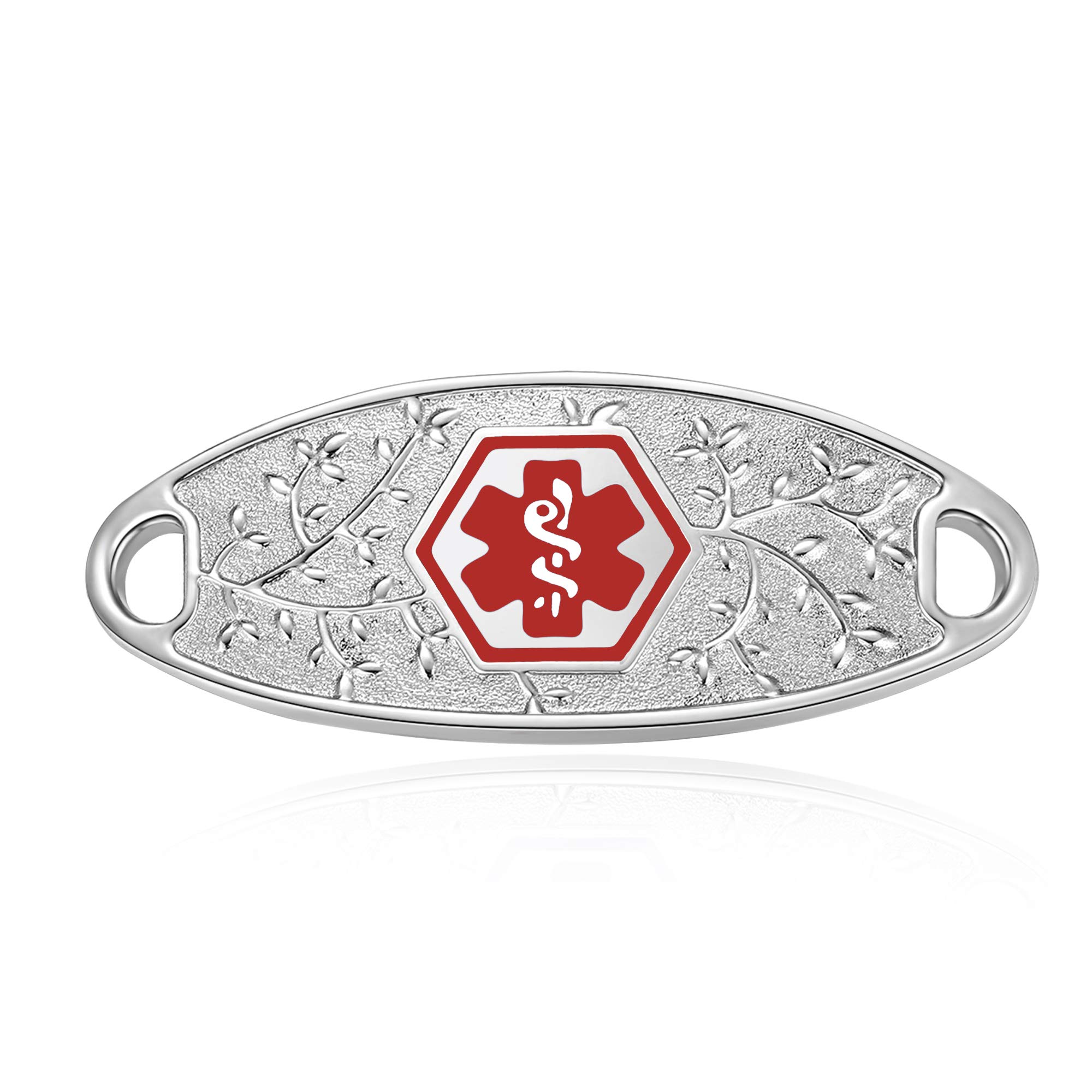 Divoti Custom Engraved 316L Medical ID Tags - Elegant Olive - Interchangeable (Vertically Connect)