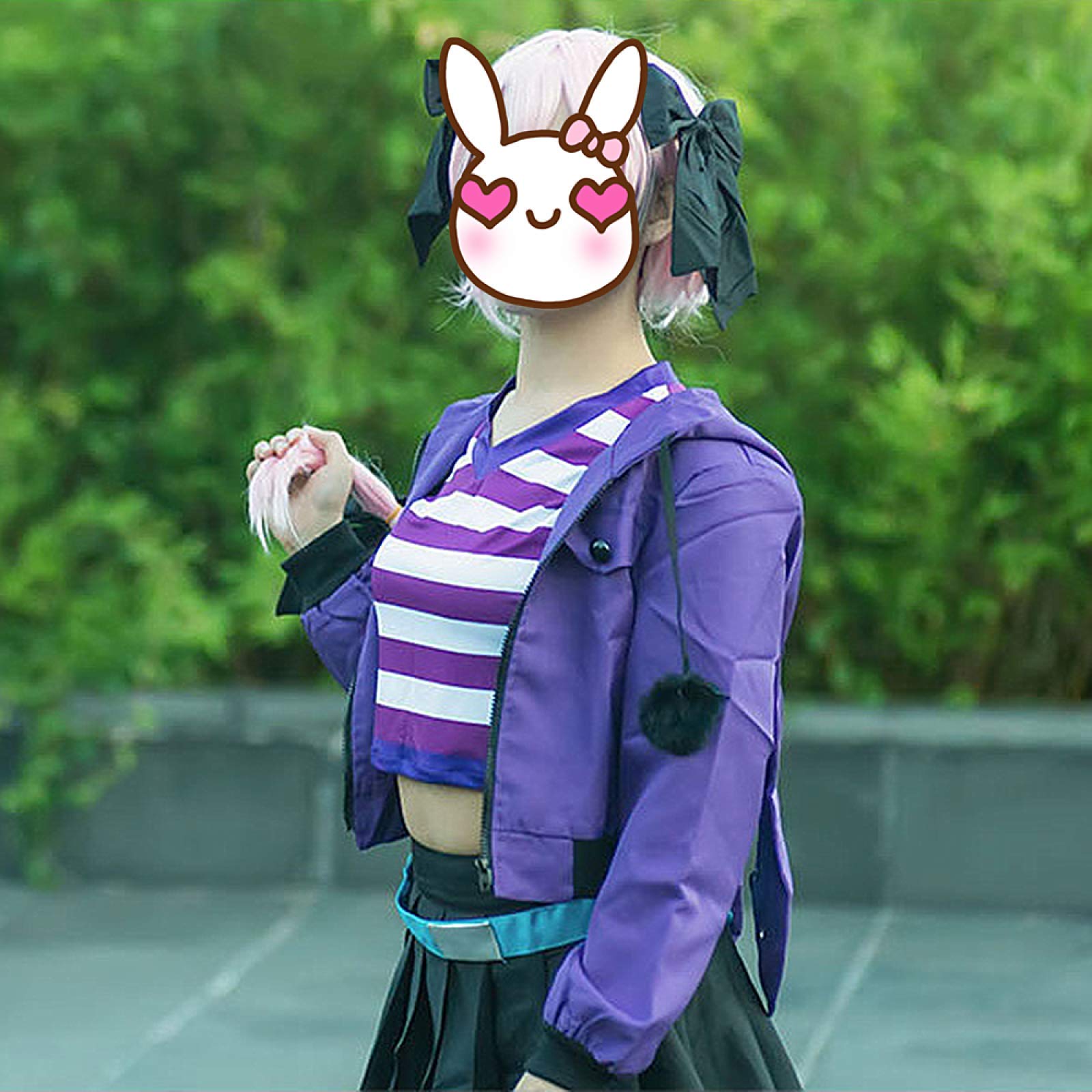 Charous Anime Schicksal Apokryphen Astolfo Cosplay Kostüm, Lila Sportbekleidung für Frauen Halloween Weihnachten Karneval Thema Party Cosplay Full Set