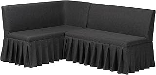 Baxton Studio Bryna 2-Piece Fabric Upholstered Dining Nook Bench Set - C...