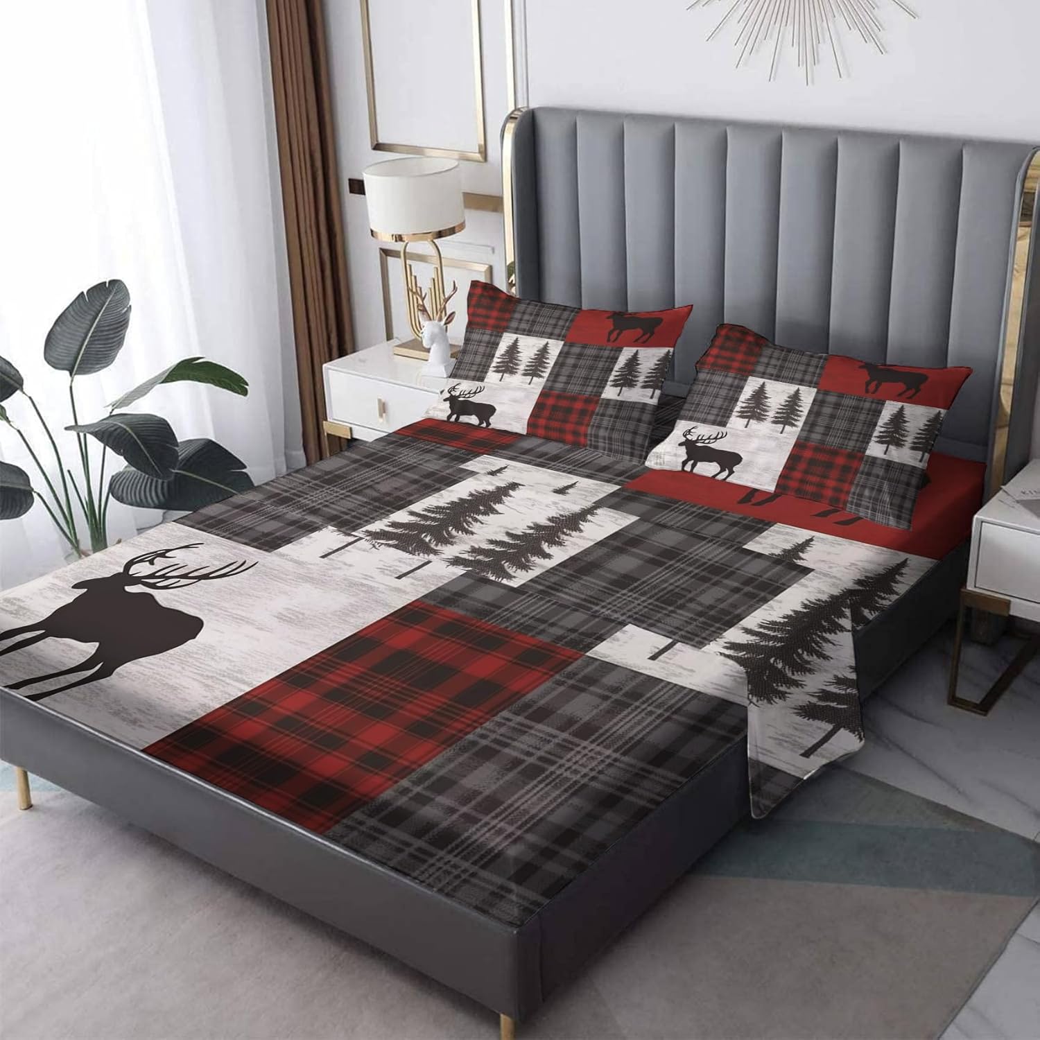 Generic Nautical Sheets Twin - Navy Blue and White Striped Bed Sheets & Bedroom Decor - Soft Breathable Microfiber Deep Pocket Patterned Bedding Sheets & Pillowcases J-&640