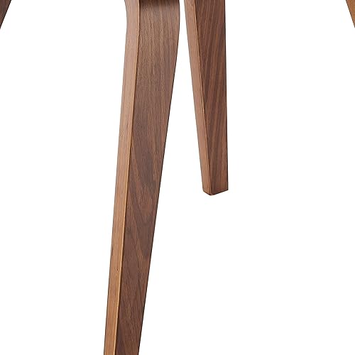 Miniatura 9 de Armen Living Ontario - Juego de 2 sillas de comedor de piel sintética de 19 pulgadas de altura, color gris y nogal