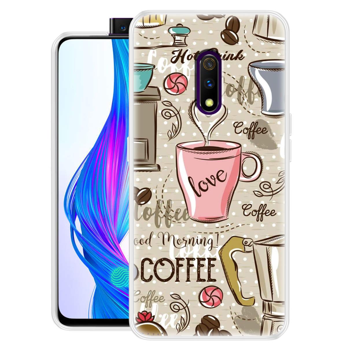 Fashionury Love Coffee Printed Designer Mobile Back Cover for Realme X/Stylish Printed Back Cover for Realme x (Soft Silicon Flexible) (B07VS3ZBRG) Amazon Price History, Amazon Price Tracker