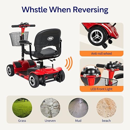 Miniatura 3 de Scooters de movilidad para adultos, scooter de movilidad plegable, sillas de ruedas eléctricas plegables para adultos mayores, silla de ruedas