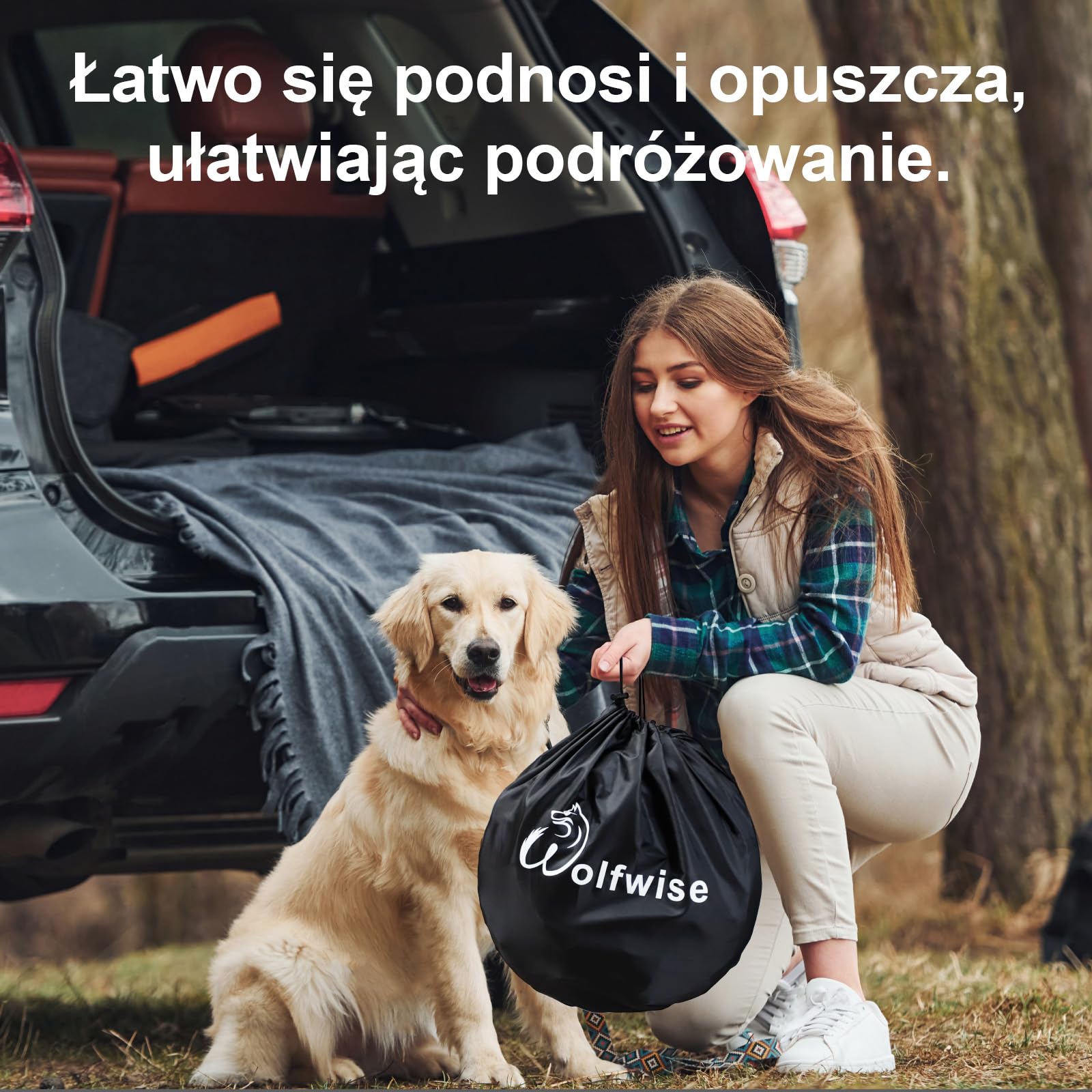 Wolfwise kojec dla zwierząt, przenośna klatka, 600D Oxford, przenośna klatka dla szczeniąt, klatka dla kota do użytku na zewnątrz podczas podróży kempingowych z torbą do przenoszenia, Średni, zielony