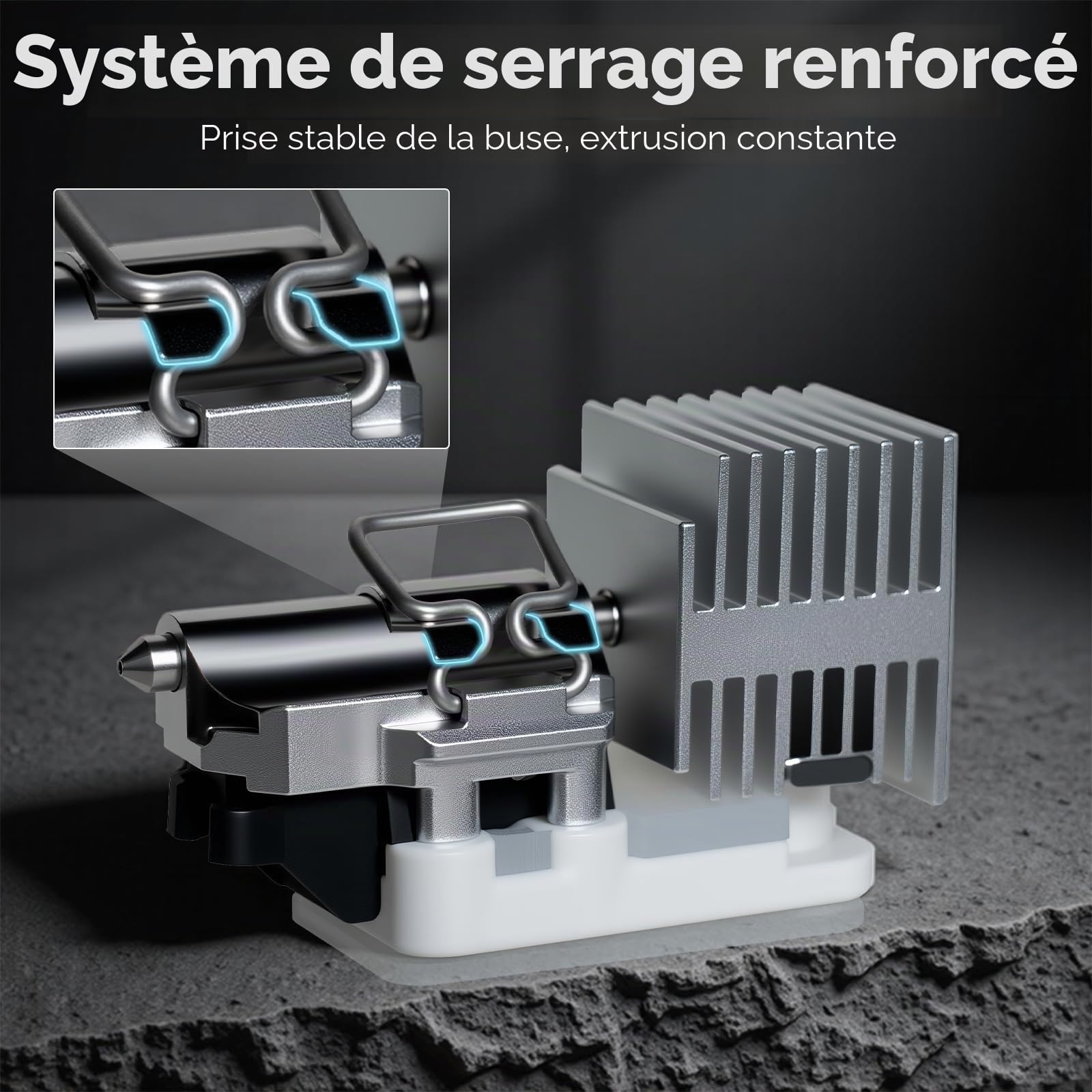 Upgraded Ceramic Zirconia Hotend Heating Assembly Kit, Compatible with Bambu Lab A1/A1 Mini Imprimante 3D,Améliore la Qualité d'impression de la First-Layer,High Temperature Resistant et Anti-aging