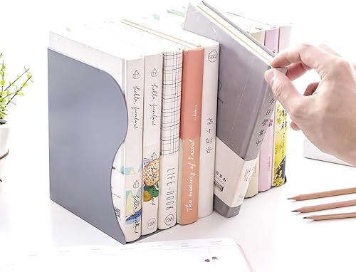 Miniatura 6 de Sujetalibros ajustables de metal para soporte de libros resistente, sujetalibros antideslizantes, organizador de libros de escritorio